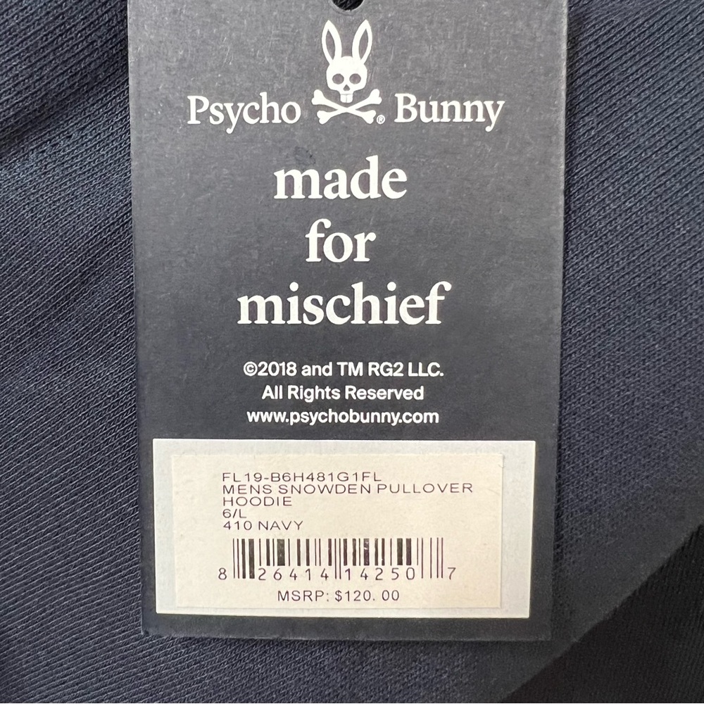 NWT Psycho Bunny Hoody, Size 6 - Picture 4 of 10